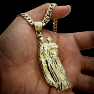Virgin Mary And Baby Jesus Pendant With 24