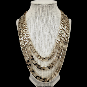 thumbnail image 2 of Mens 12mm Italian Figaro Link Chain Diamond Cut 6 Piece Wholesale Lot 9-30in 2 of 6