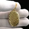 Oval Curve Guadalupe Pendant w/ 5mm 24" Figaro Chain