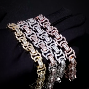 Byzantine Link Chain Bracelet AAA+Cz Rocks Bracelets