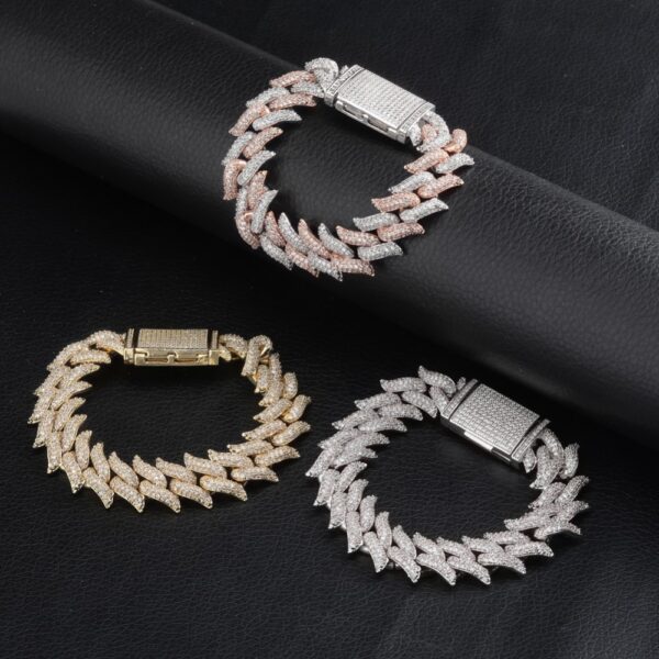 16/18mm Iced Out AAA+ CZ Stones Heavy Thorns Miami Cuban Link Bracelet