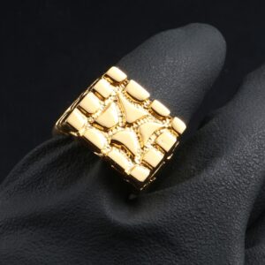 Men's Square Nugget Pinky Ring