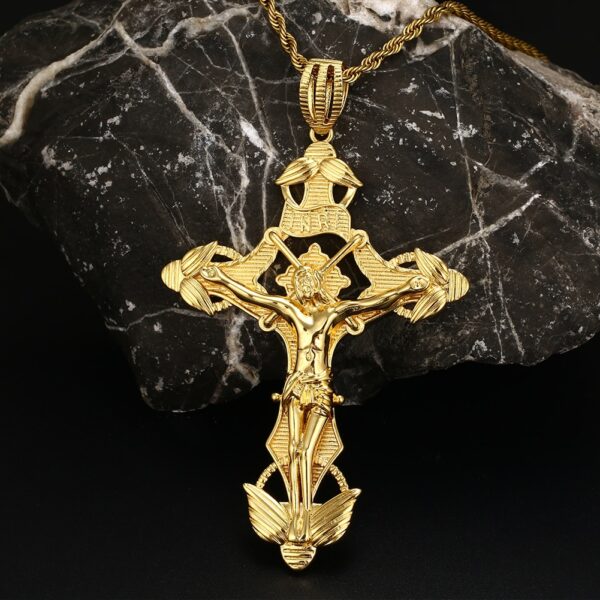 Jesus Christ Crucifix Cross Pendant 18",20",24",30" Rope Chain Christian Jewelry