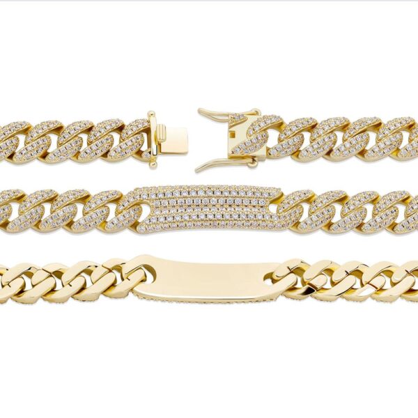 Men's Fashion Jewelry Iced Cuban Link Bracelet