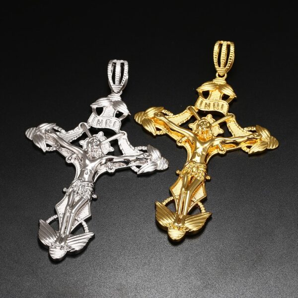 Jesus Christ Crucifix Cross Pendant 18",20",24",30" Rope Chain Christian Jewelry