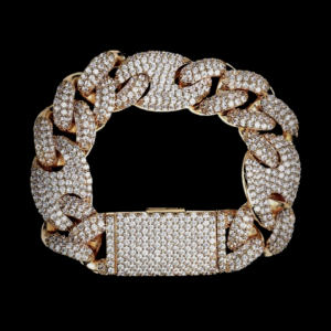 16mm Lock Clasp Miami Cuban Link Bracelet With AAA+Cz Stones