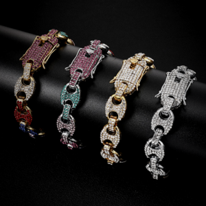 12mm Rainbow Mariner Gucci Link Bracelet Multi-Color