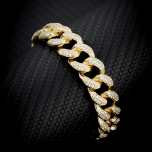 Men's Iced Out AAA+ Nugget Pinky Ring With 16mm Cuban Link Bracelet