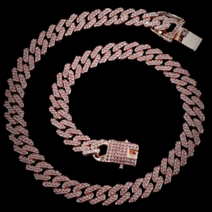 12MM Thick Full Iced Miami Cuban Choker Link & Bracelet Jewelry Set