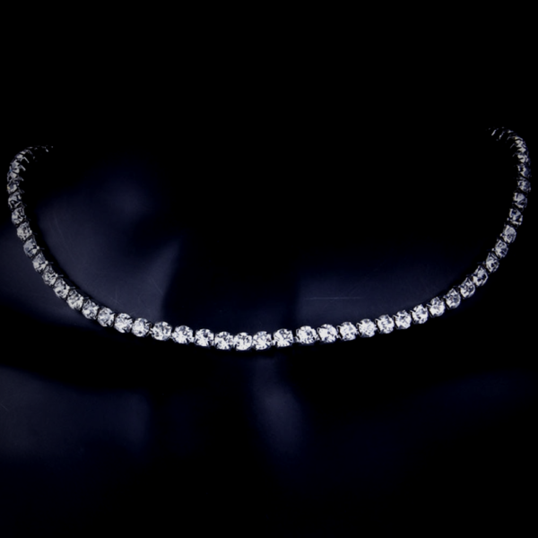 thumbnail image 2 of Handmade Women's Titanium Stainless Steel Flat Chain Choker Necklace (12-17 Inch) 2 of 4