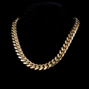 Heavy 12mm Thick Miami Cuban Link Chain Box Clasp 18-24 Inches Long