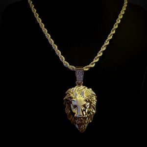 Lion Head Pendant With 4mm x 24