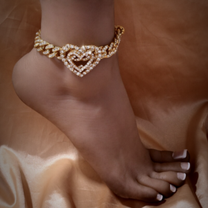 Women's Infinity Heart Ankle Bracelet Miami Cuban Link Love Anklet