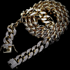 14MM Thick Iced Miami Cuban Link Tricolor Necklace Chokers 18