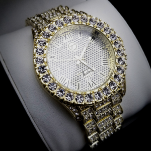 Men's Iced Out AAA+ Lab Diamond Gold/Silver Options Techno Pave Wristwatch