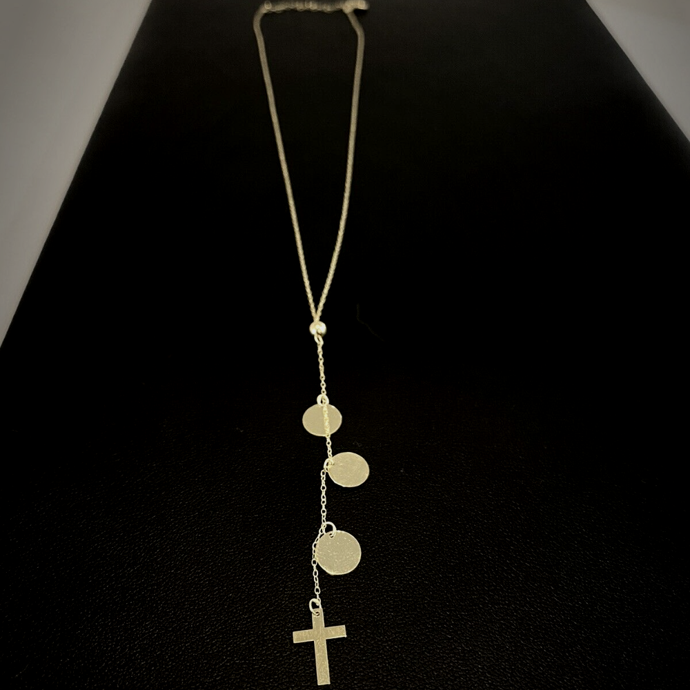 10K Gold Angel Rosary Necklace on Turquoise Chain - Me&Ro