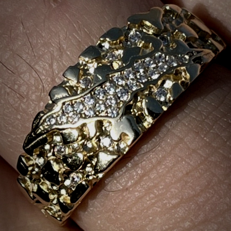 Men’s Iced Out Miami Cuban Link Pinky Ring Urban Fashion Jewelry