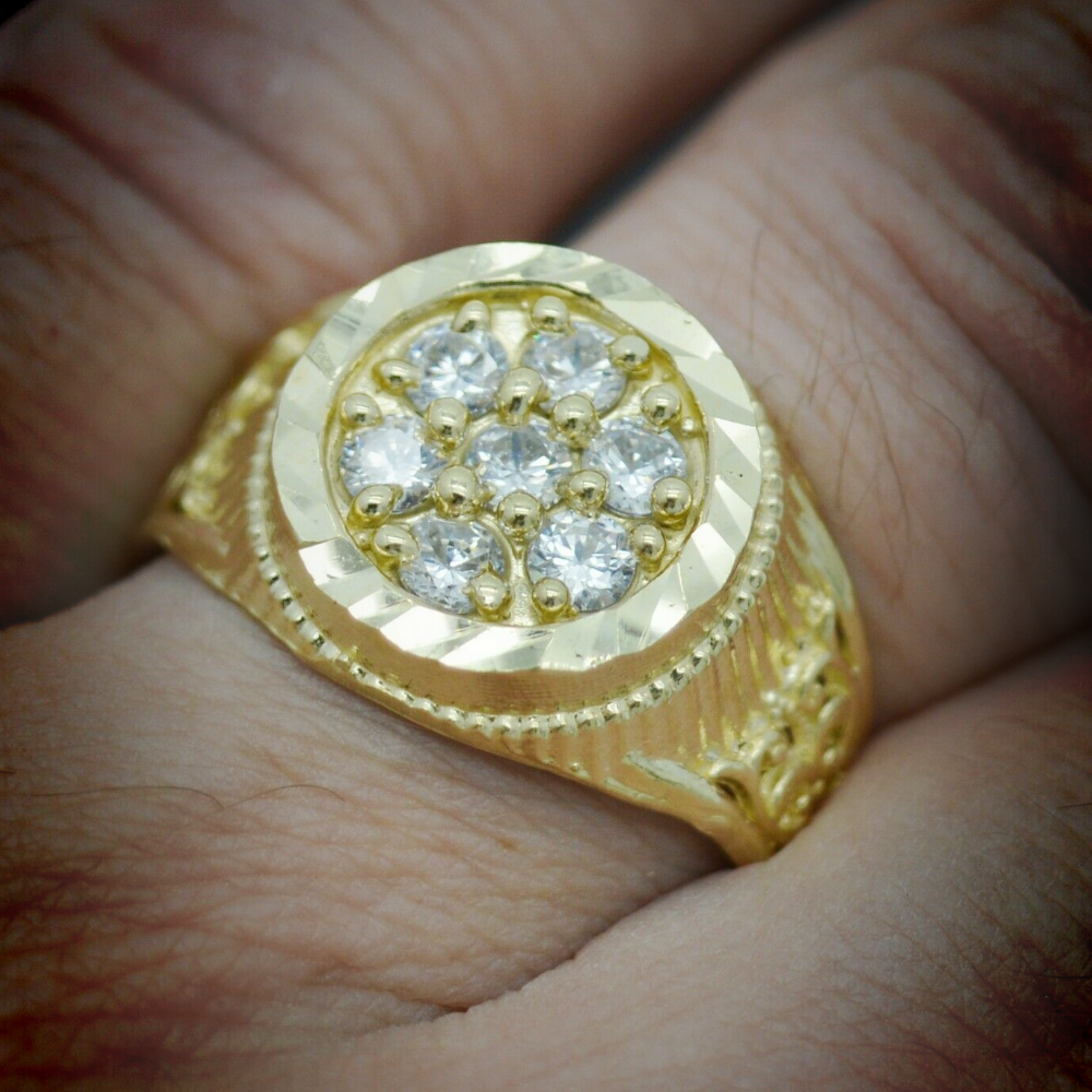 Green white mix ring | Mens ring designs, Gold rings fashion, Gold ring  designs