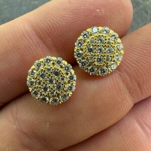 1.25ct Moissanite Round Cluster Stud Earrings