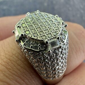 Men's 3D Pinky Ring 3.4ct VVS Moissanite