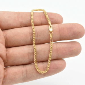 2.2Mm Wheat Franco Chain Bracelet Real 10K Yellow Gold 7"