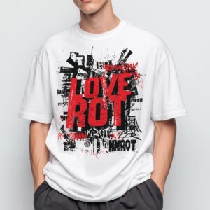 Love Rot Graphic Tee: Edgy Skateboarder Streetwear