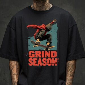 Grind Season Graphic Tee: Streetwear Skater T-Shirt