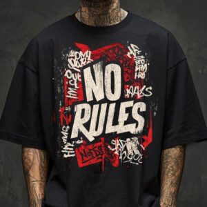 No Rules Graphic Tee: Skater Streetwear Clothing