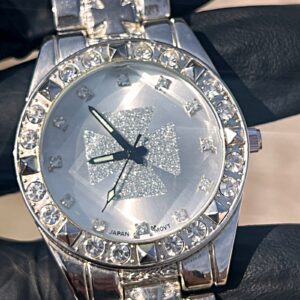 Men’s Luxury Silver Celtic Maltese Cross Watch – CZ Dial, Quartz Movement, Stainless Steel Back