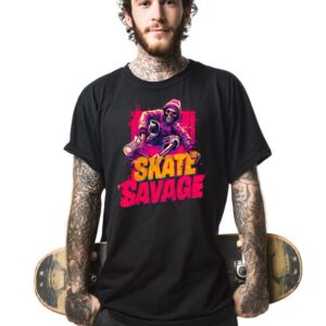 Skate Savage Graphic Tee: Unisex Streetwear T-Shirt