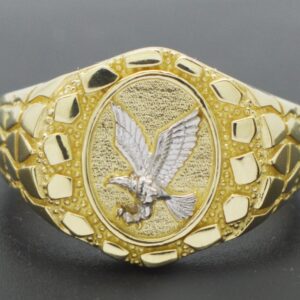 Men's 10K Nugget Eagle Ring – 14.5mm, 4.0g