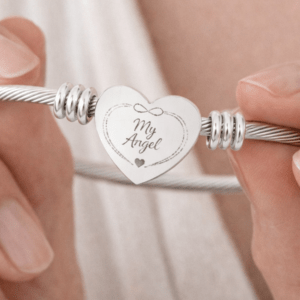 My Heart -Women's  Cuff Bracelet | Steel Cable Bracelet