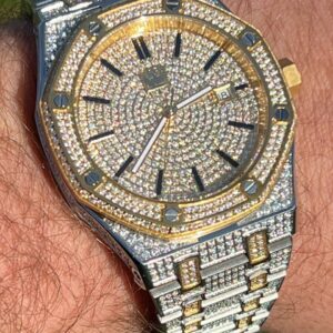 Men's Fully iced out 12.4 carats D color VVS Watch